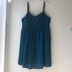 Teal Torrid Dress with Zipper